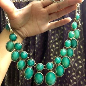 Teal Stone Statement Necklace